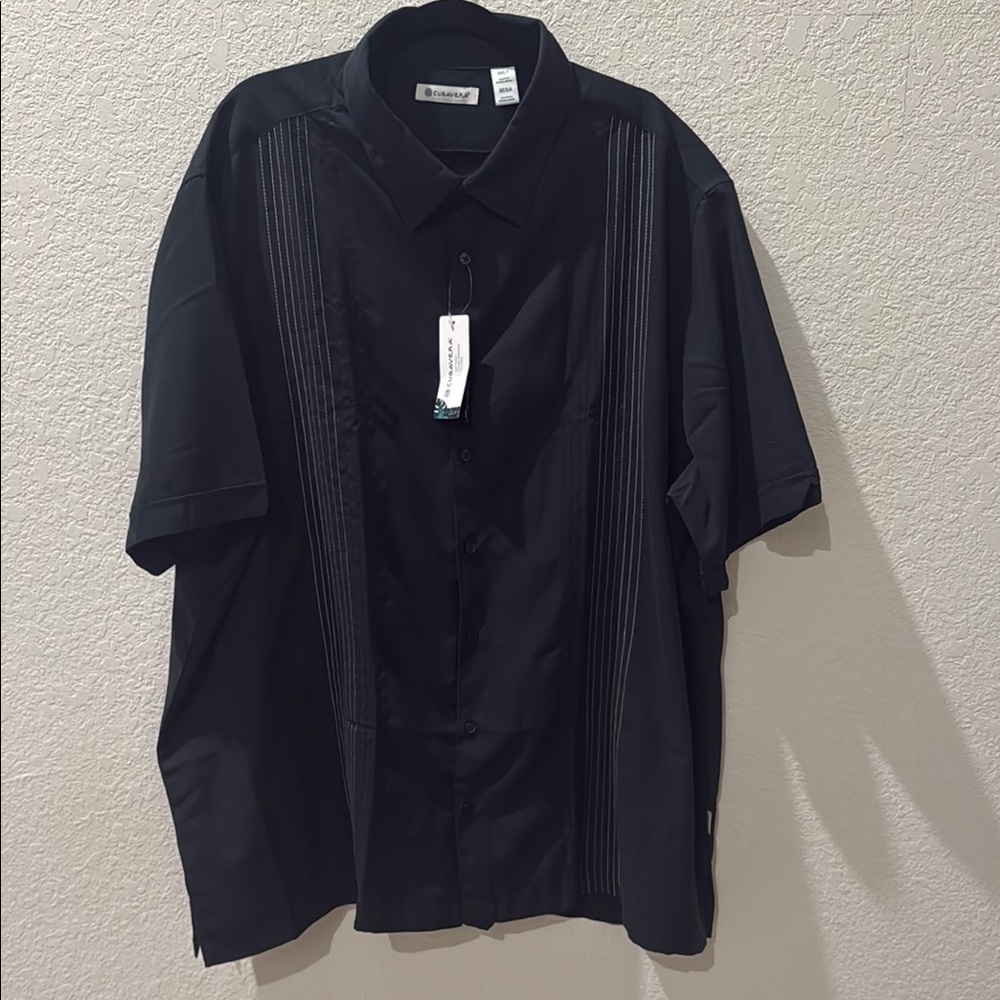 3XLT NWT Cubavera Men’s Striped Panel Button Down Shirt
